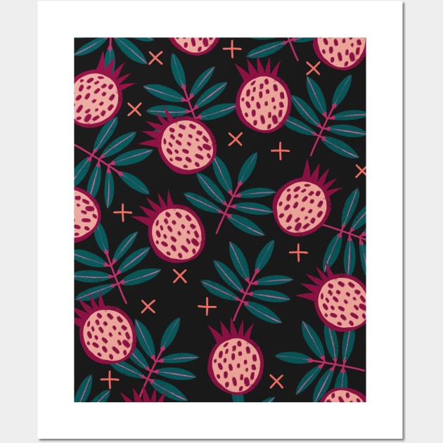 pomegranate print Wall Art by Pacesyte